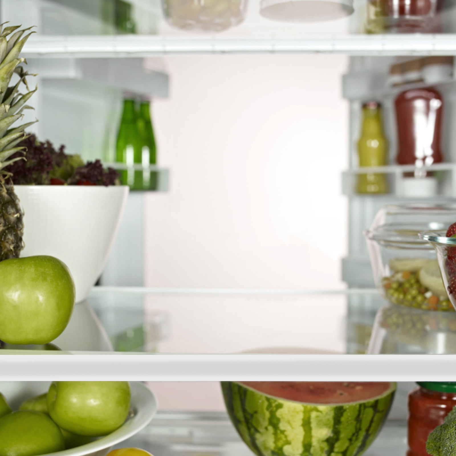 Food Storage Glass - Divisor de Vidrio Templado para Refrigerador,