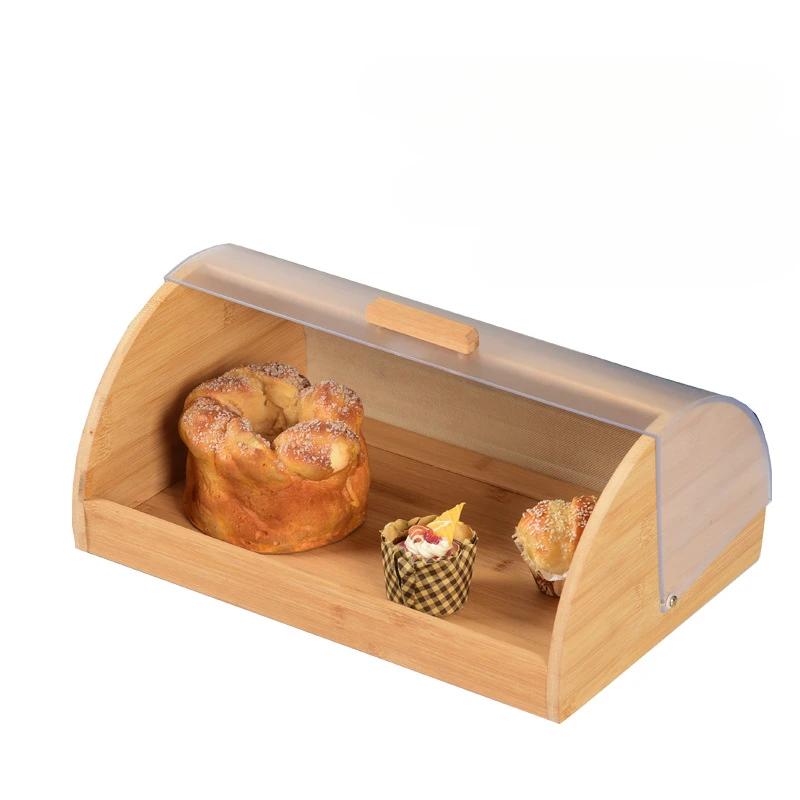 Food Storage Kitchen Cabinet - Caja de Pan de Bambú con