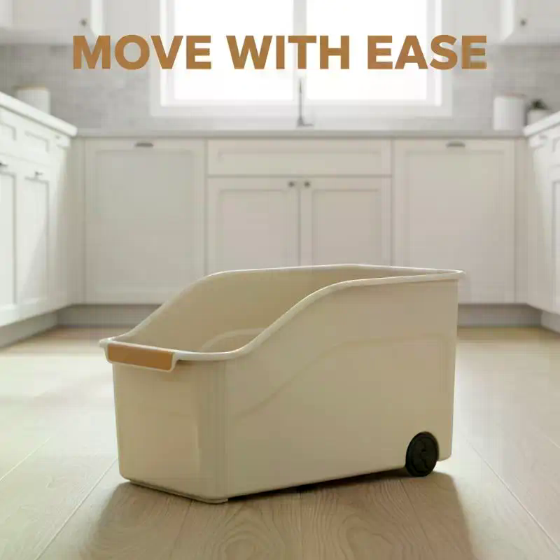 Stackable Pantry Bin - Contenedores Apilables de Plástico con Ruedas