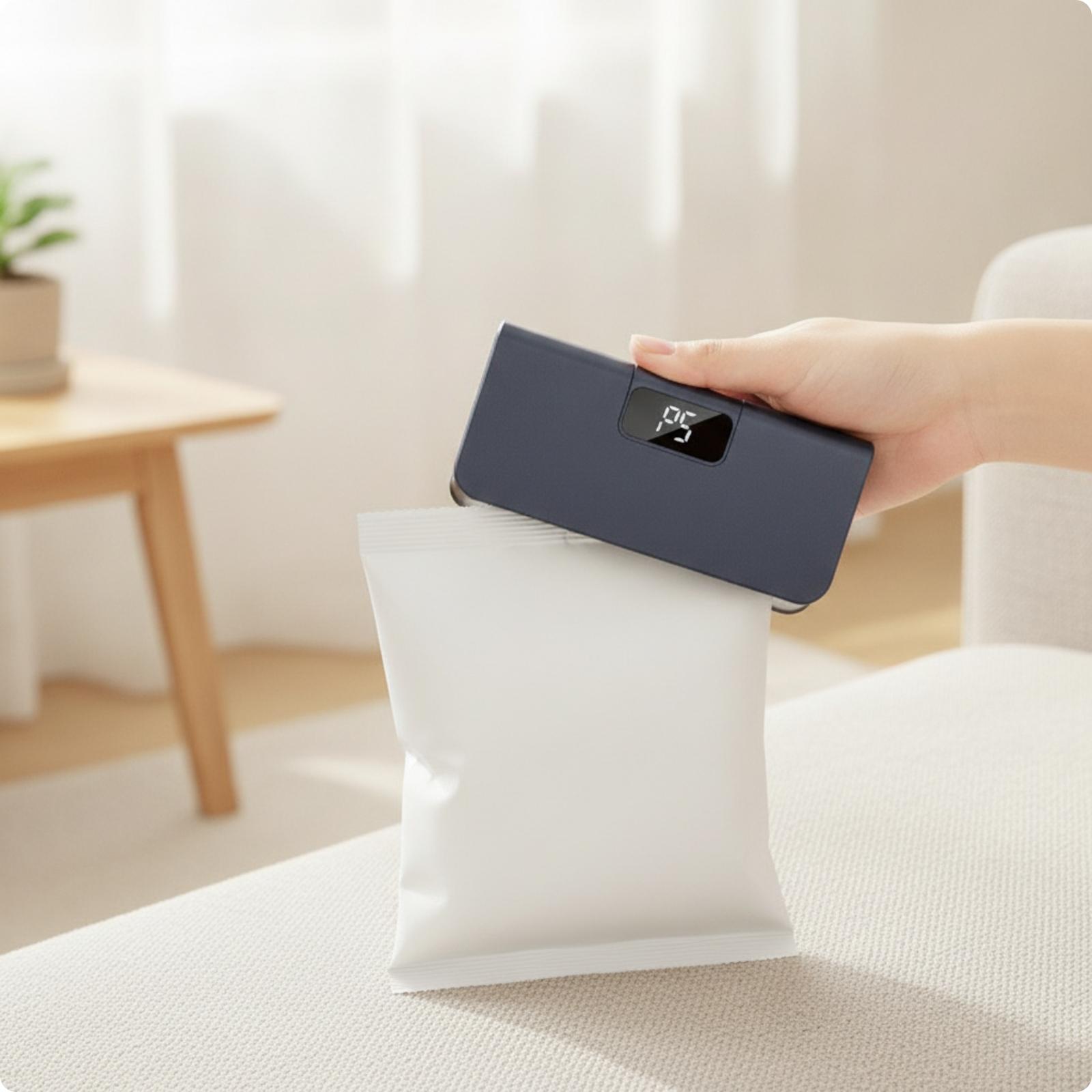 Food Storage Zip Bags - Sellador de Bolsas con Pantalla Digital
