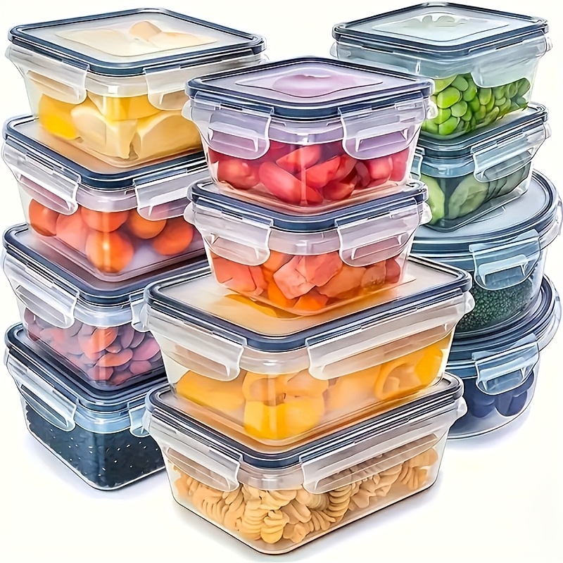 Food Storage Boxes With Lids - Juego de 8 Piezas que Incluye