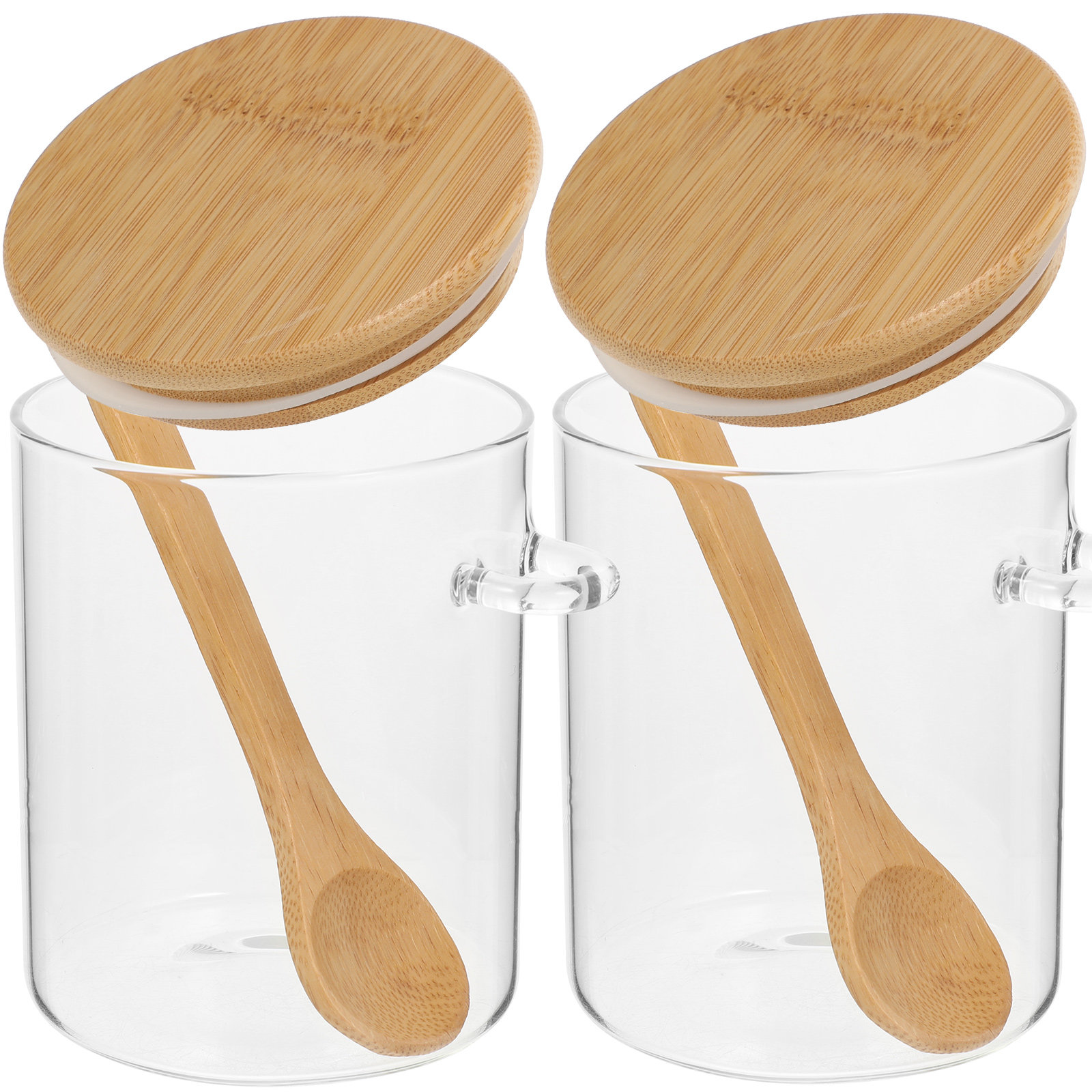 Food Storage Glass - 2 recipientes transparentes para almacenamiento de