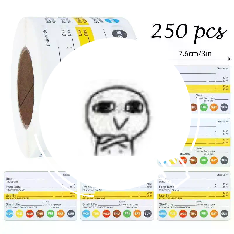 Food Storage Labels - Etiquetas de Fecha para Alimentos Sin
