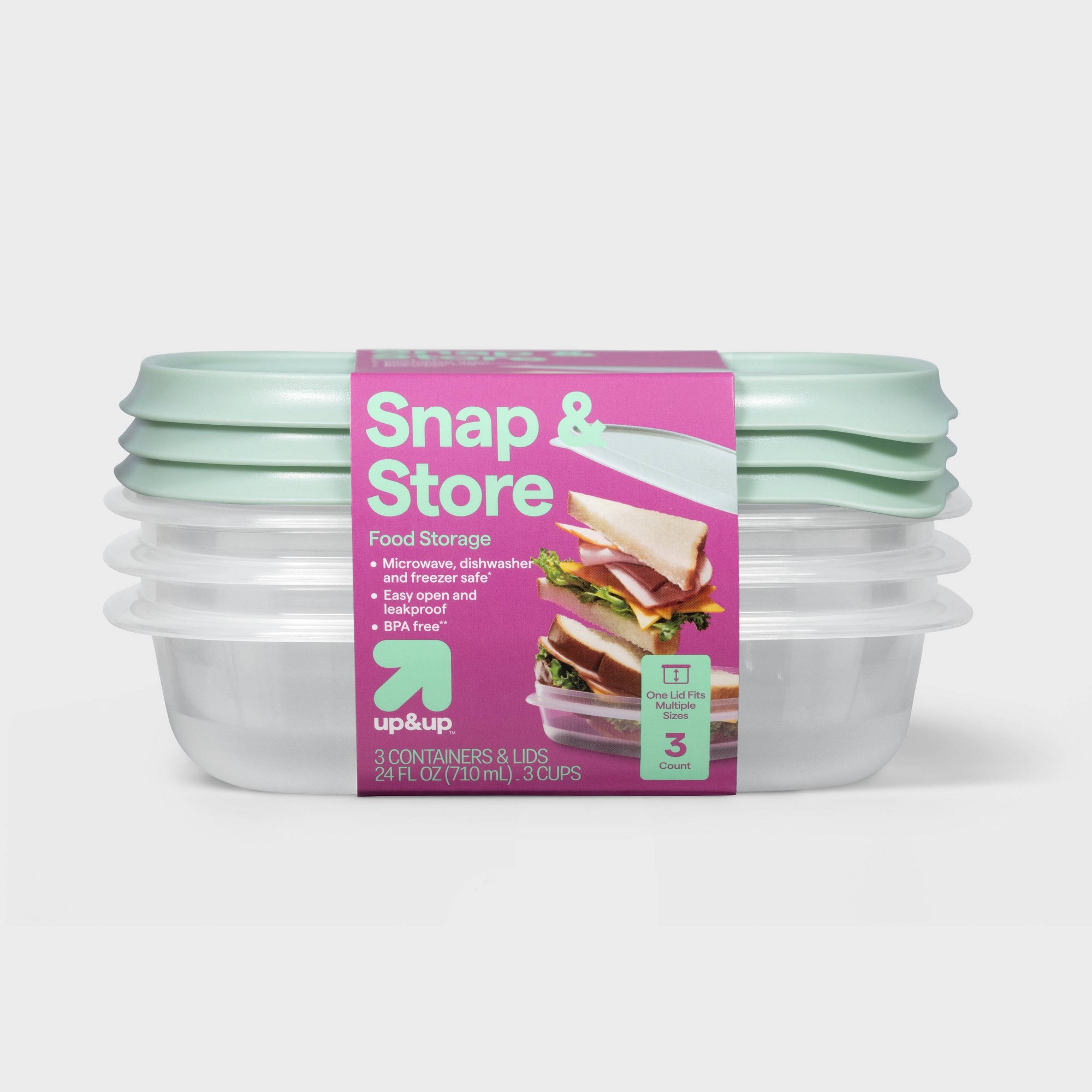 Food Storage Boxes With Lids - Recipientes cuadrados para almacenar alimentos de