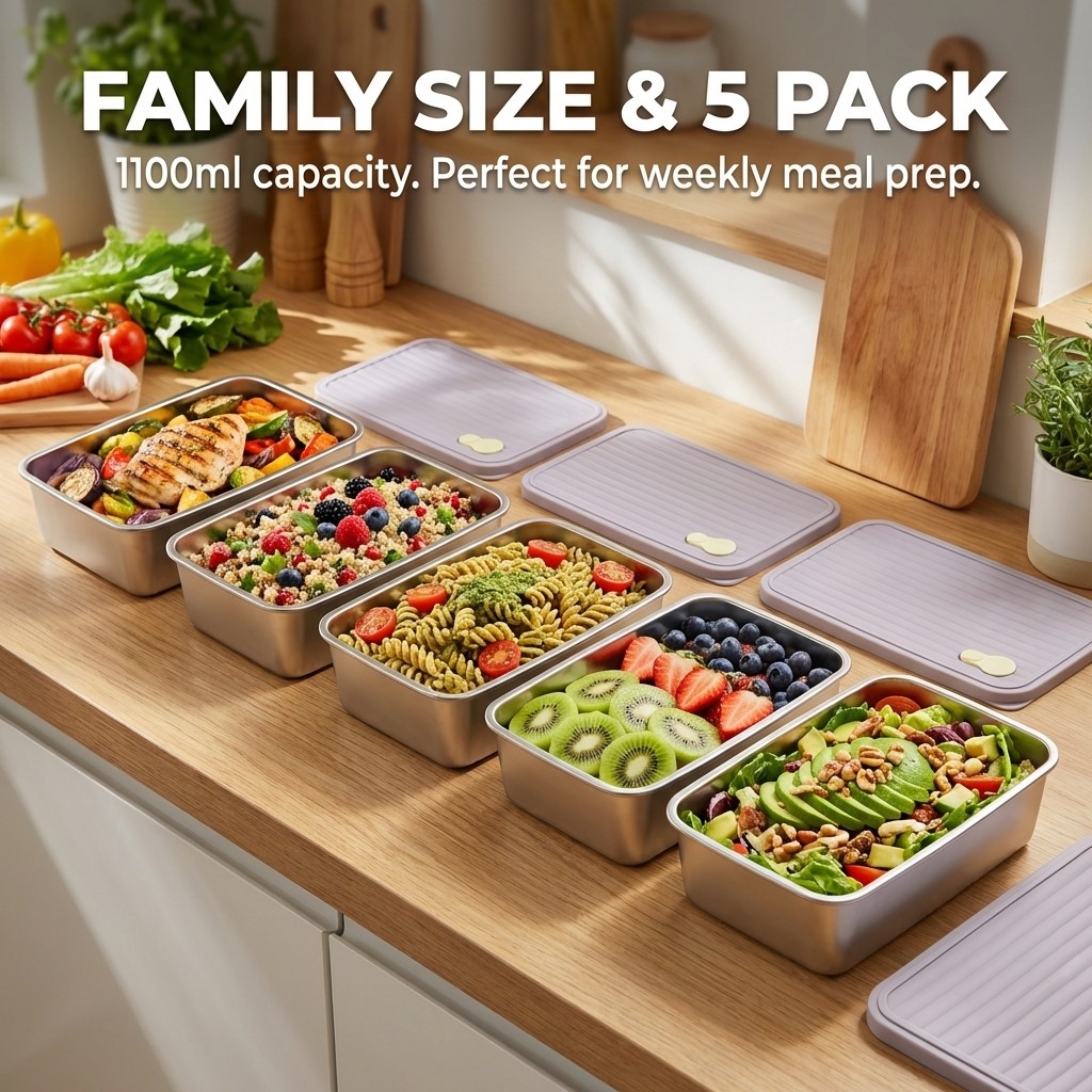 Caja de almacenamiento para re - Food Storage Containers Xl reseña y precio