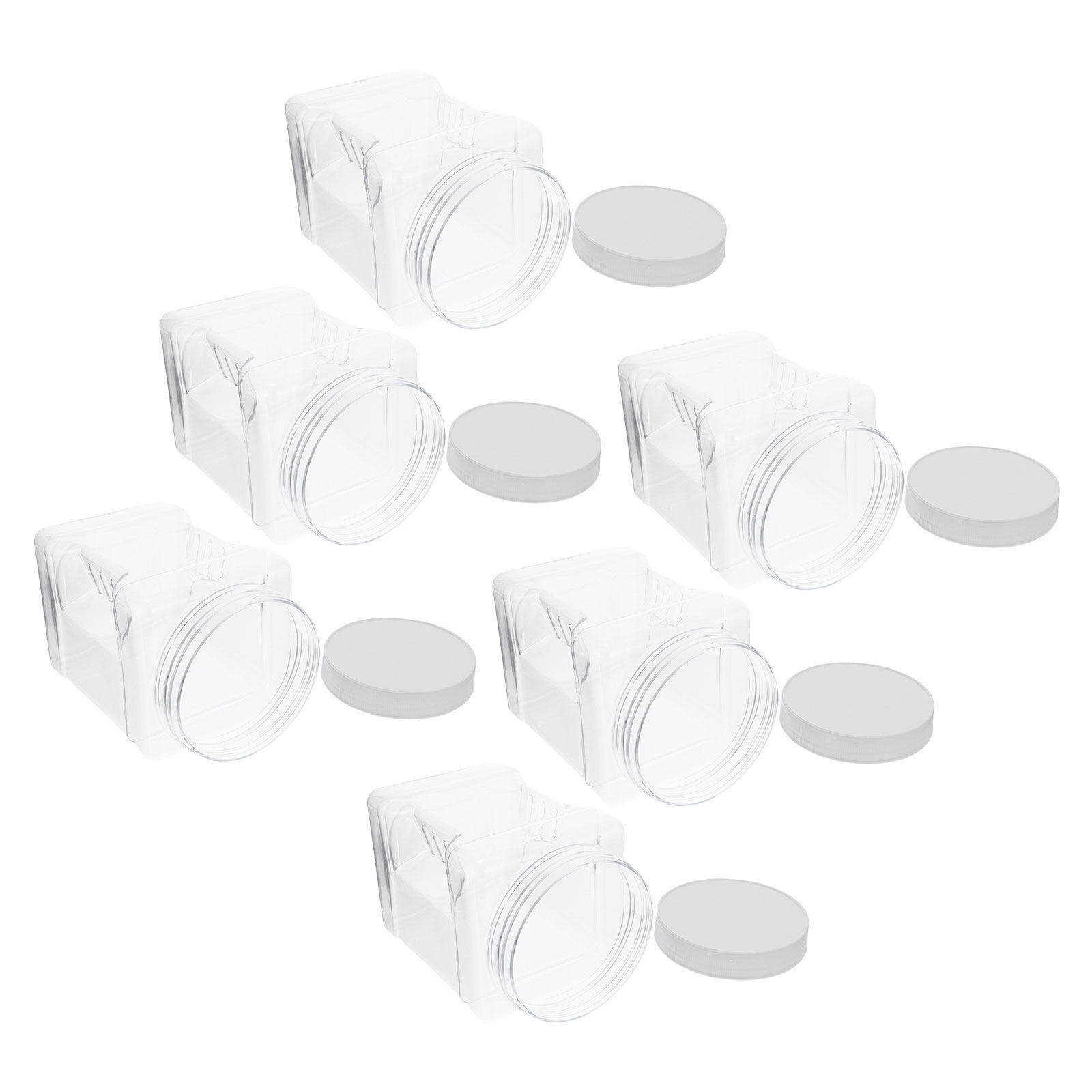 6 Recipientes Cuadrados Transp - Food Storage And Container reseña y precio