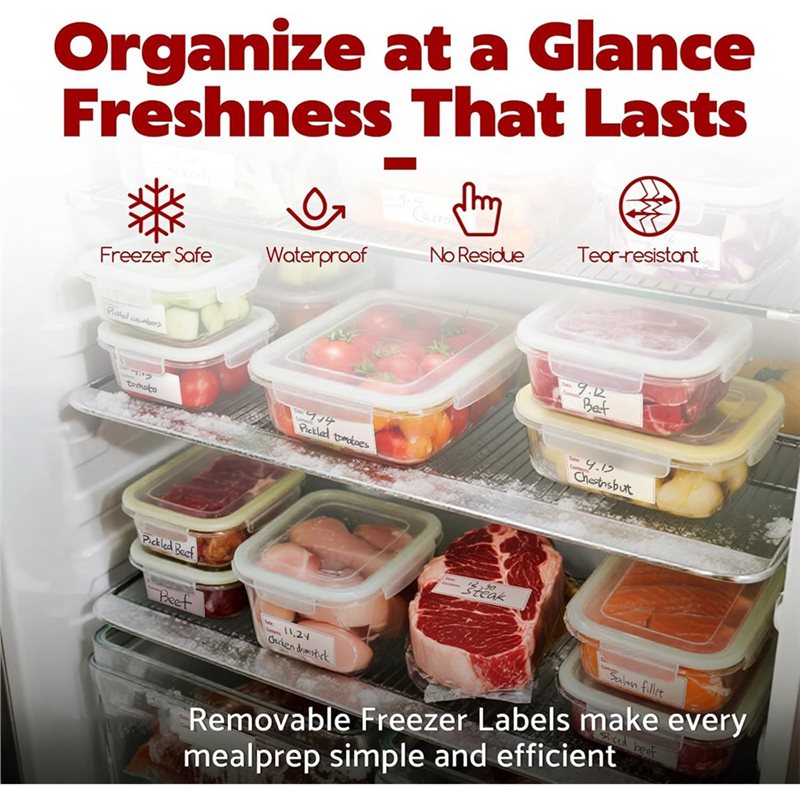 Etiquetas removibles para cong - Food Storage Labels reseña y precio