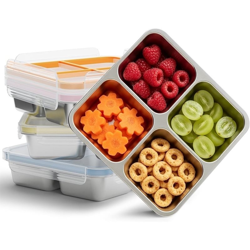 GIGI Paquete de 4 Recipientes  - Food Storage Boxes With Lids reseña y precio