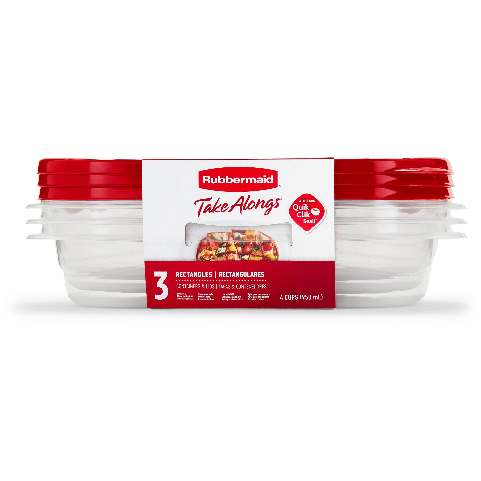 3 recipientes rectangulares ro - Food Storage Boxes With Lids reseña y precio