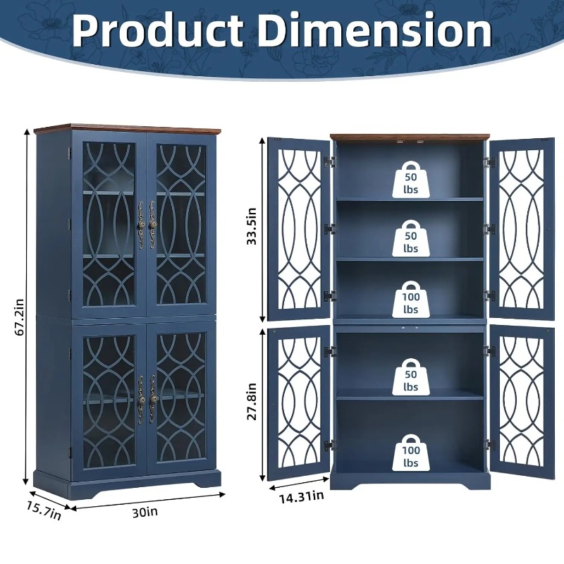 Juego de 2 Armarios de Cocina  - Food Storage Kitchen Cabinet reseña y precio