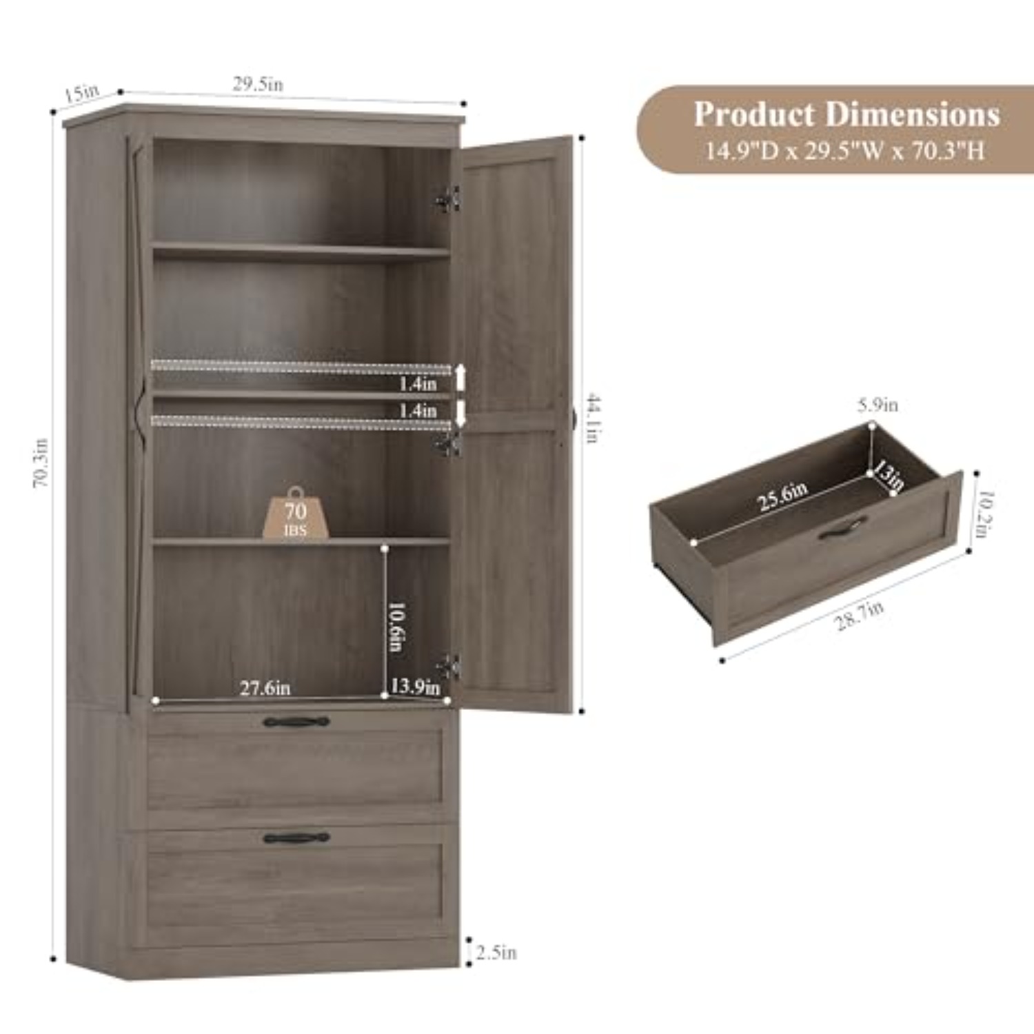 Armario de Almacenamiento para - Food Storage Kitchen Cabinet reseña y precio
