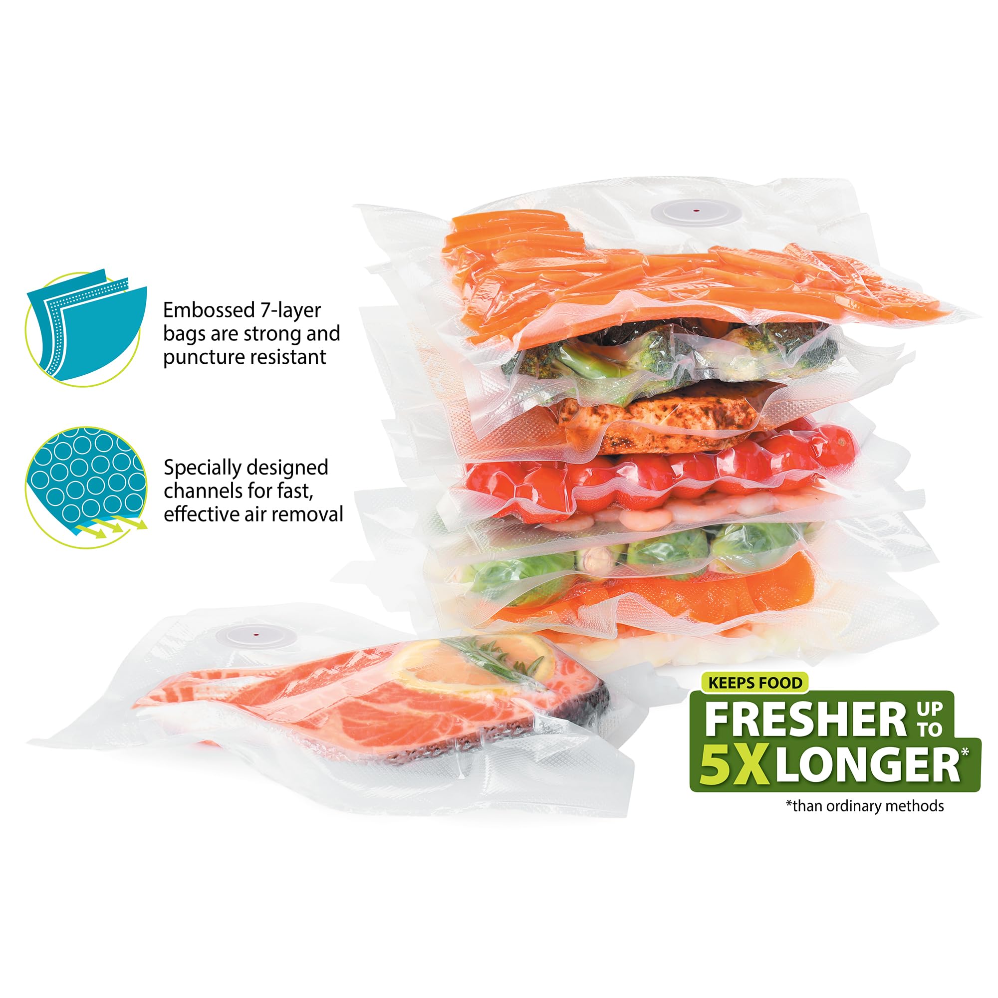 Versión mejorada, bolsa de vac - Food Storage Zip Bags reseña y precio