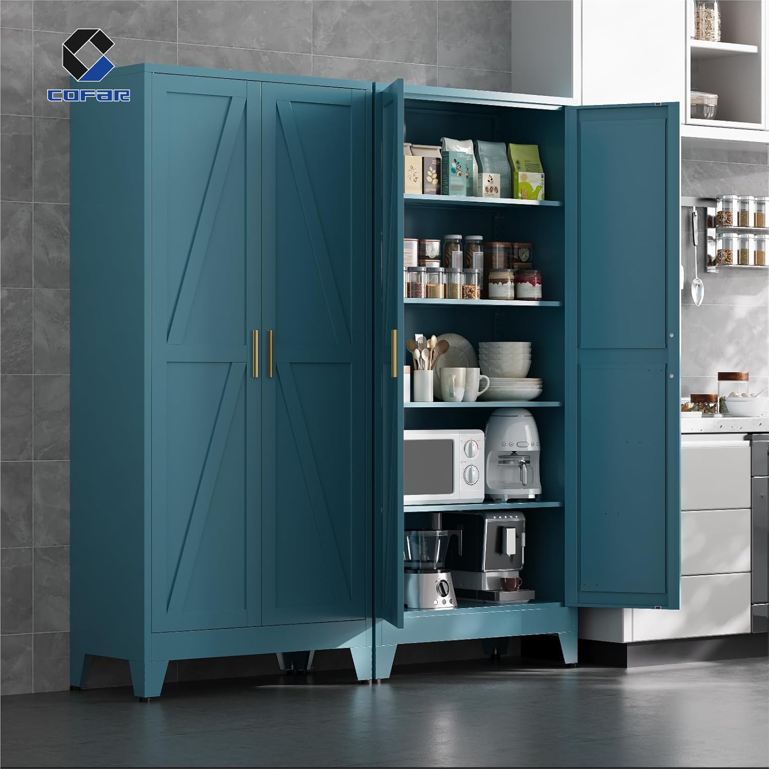 # Armario de despensa metálico - Food Storage Kitchen Cabinet reseña y precio