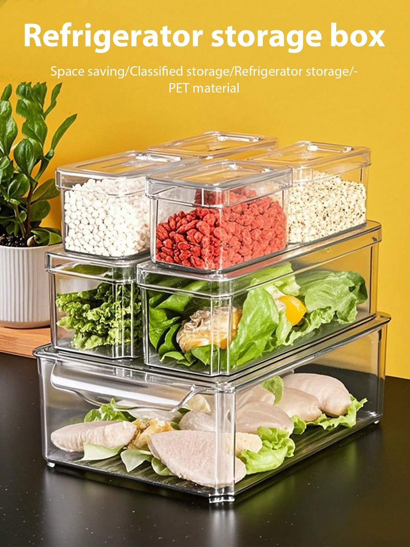 Juego de 7 Contenedores Organi - Stackable Pantry Bin reseña y precio