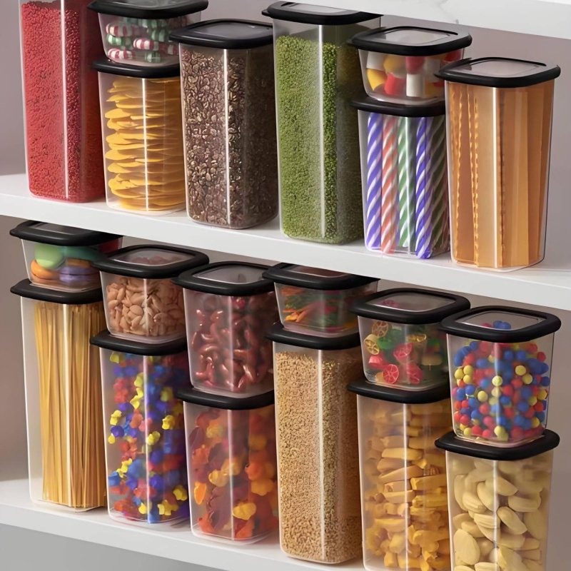 Juego de 6 Recipientes Herméti - Stackable Pantry Bin reseña y precio
