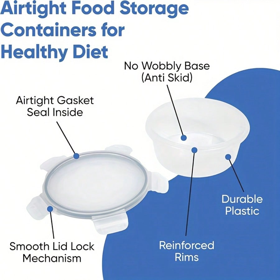 Juego de recipientes para prep - Food Storage Boxes With Lids reseña y precio