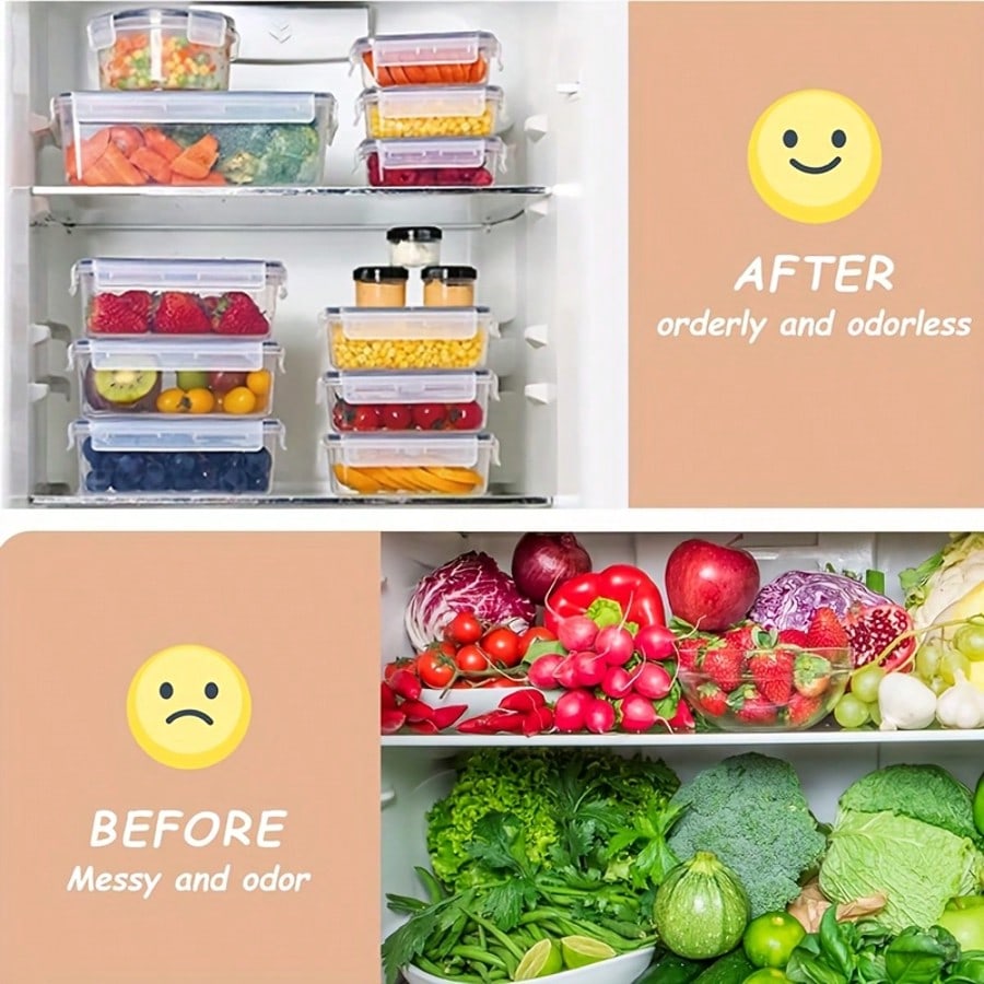 Juego de recipientes para prep - Food Storage Boxes With Lids reseña y precio