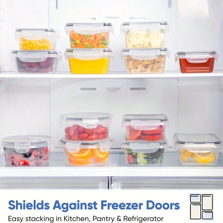 Juego de recipientes para prep - Food Storage Boxes With Lids reseña y precio