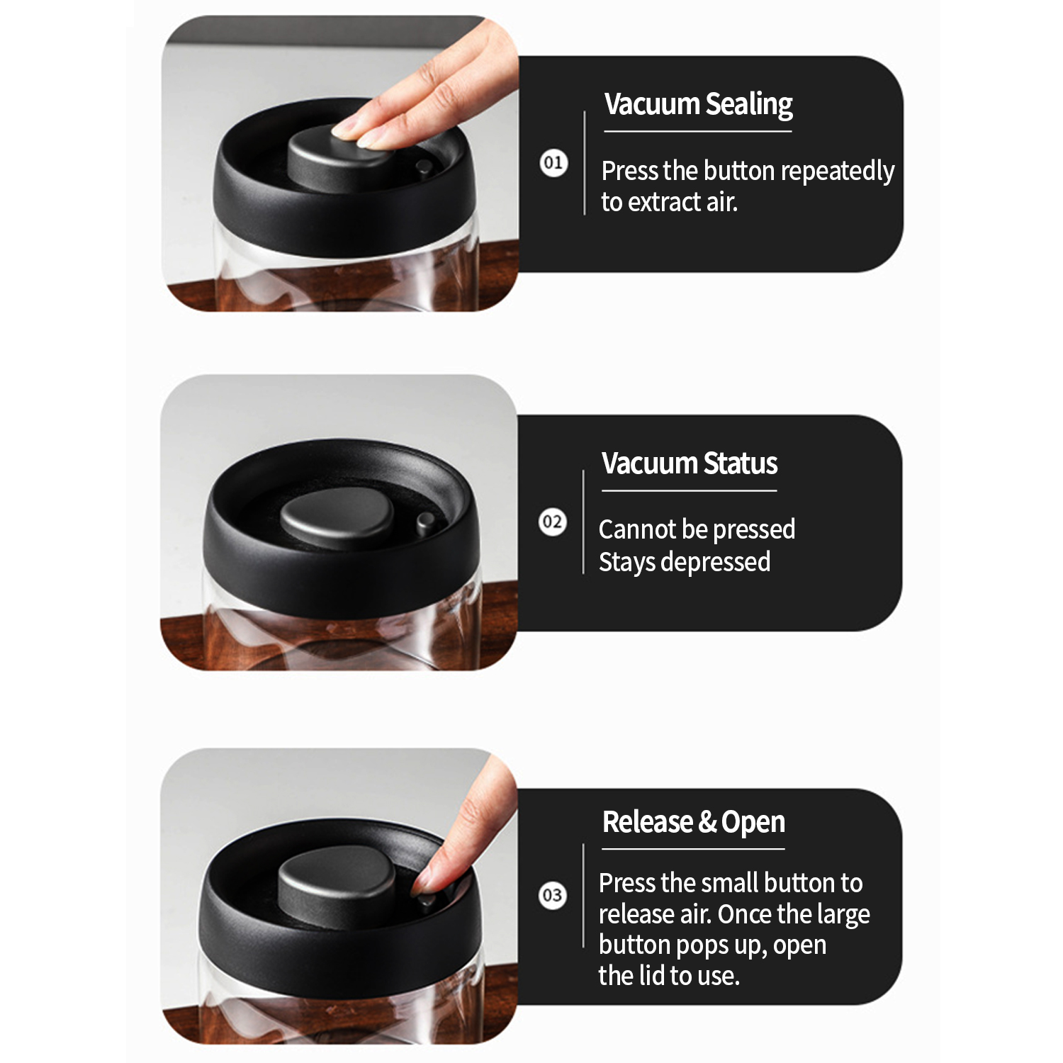 Recipiente para café al vacío  - Food Storage Glass reseña y precio