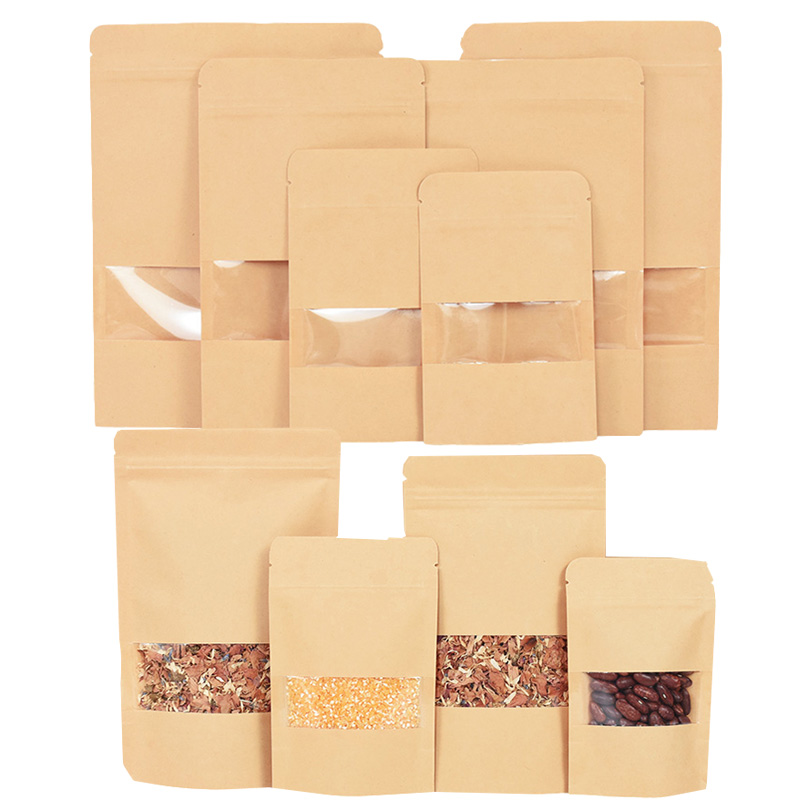 Bolsas de papel Kraft con cier - Food Storage Zip Bags reseña y precio