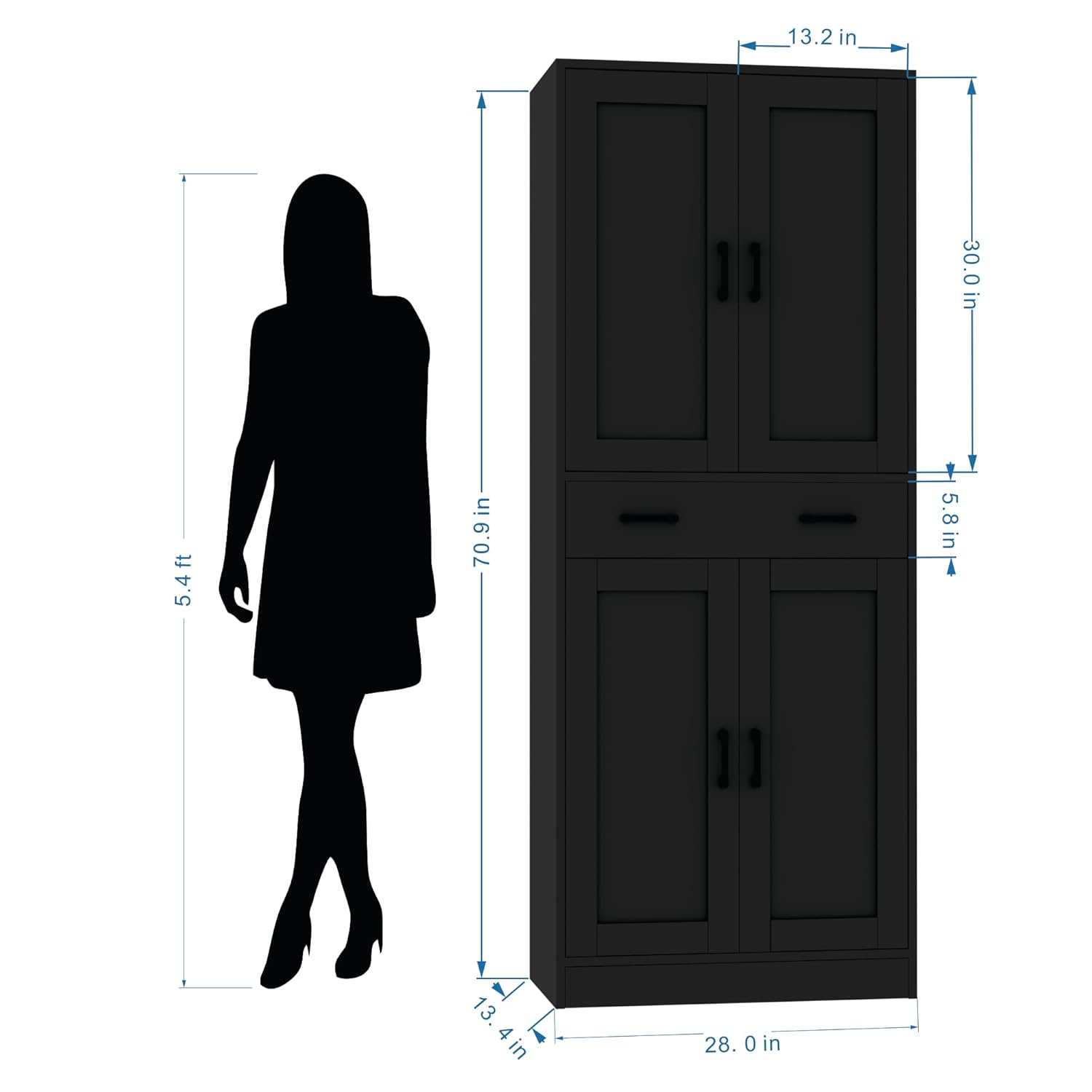 # Armario de Cocina Alto de 71 - Food Storage Kitchen Cabinet reseña y precio
