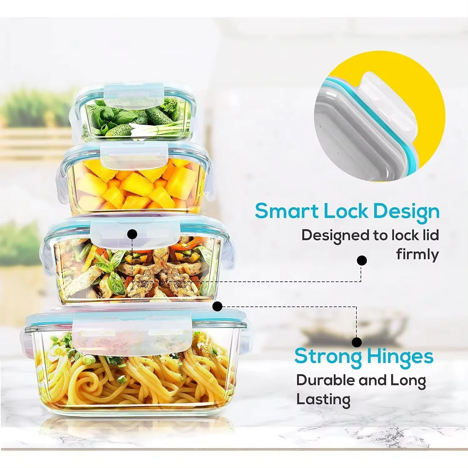 Fiambrera de vidrio, contenedo - Food Storage Glass reseña y precio