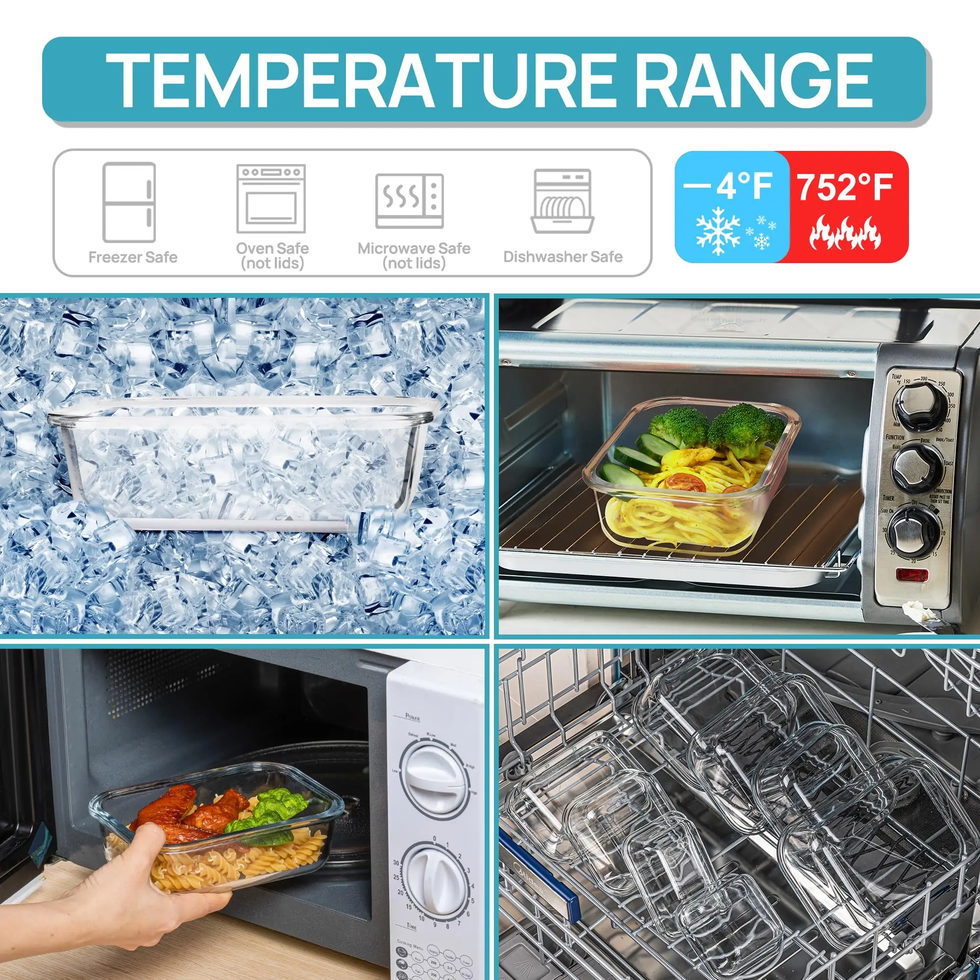 Fiambrera de vidrio, contenedo - Food Storage Glass reseña y precio