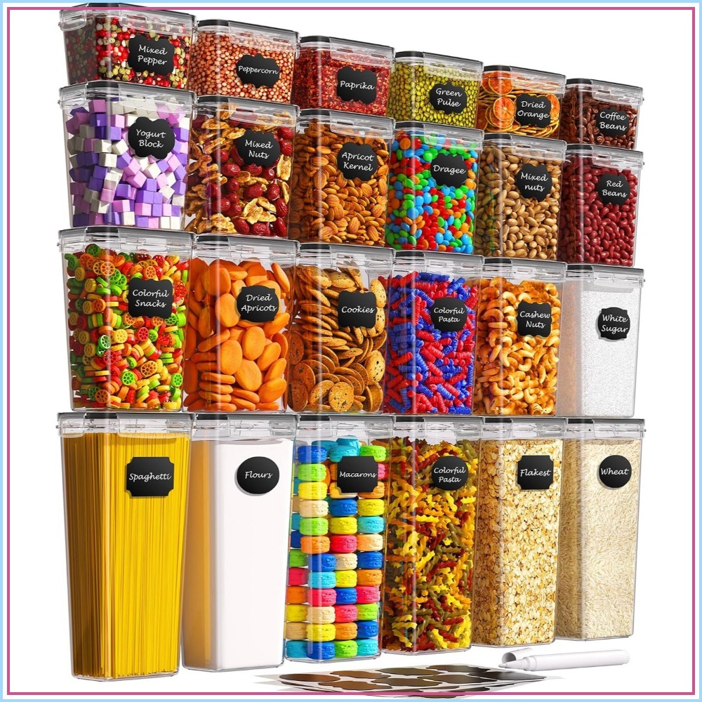 24 Recipientes Herméticos para - Food Storage Labels reseña y precio