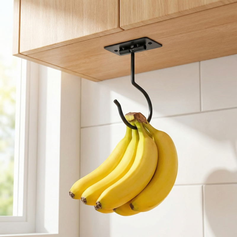 Gancho Adhesivo de Metal Negro - Food Storage Kitchen Cabinet reseña y precio