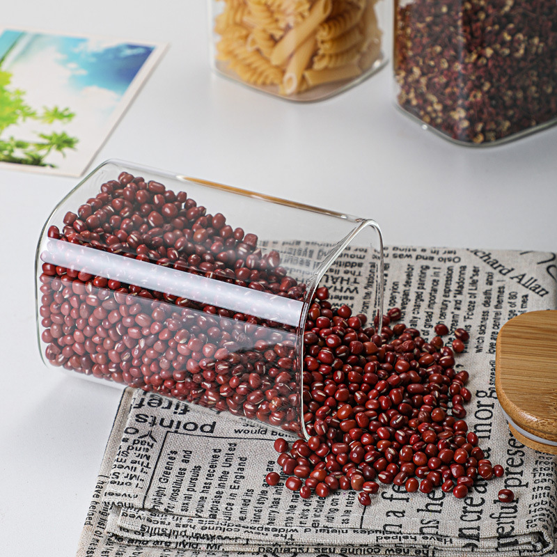 Latas de vidrio de bambú trans - Food Storage Glass reseña y precio